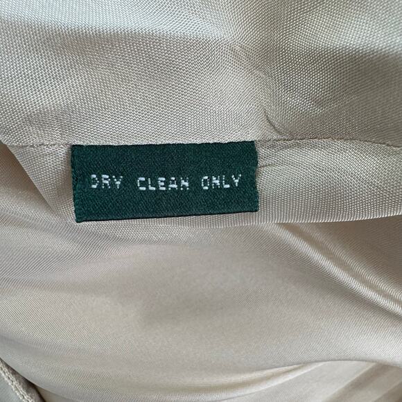 Lauren Ralph Lauren Maxi Linen Skirt Women Size 10 Tan Lined Modest Minimalist - Picture 6 of 7